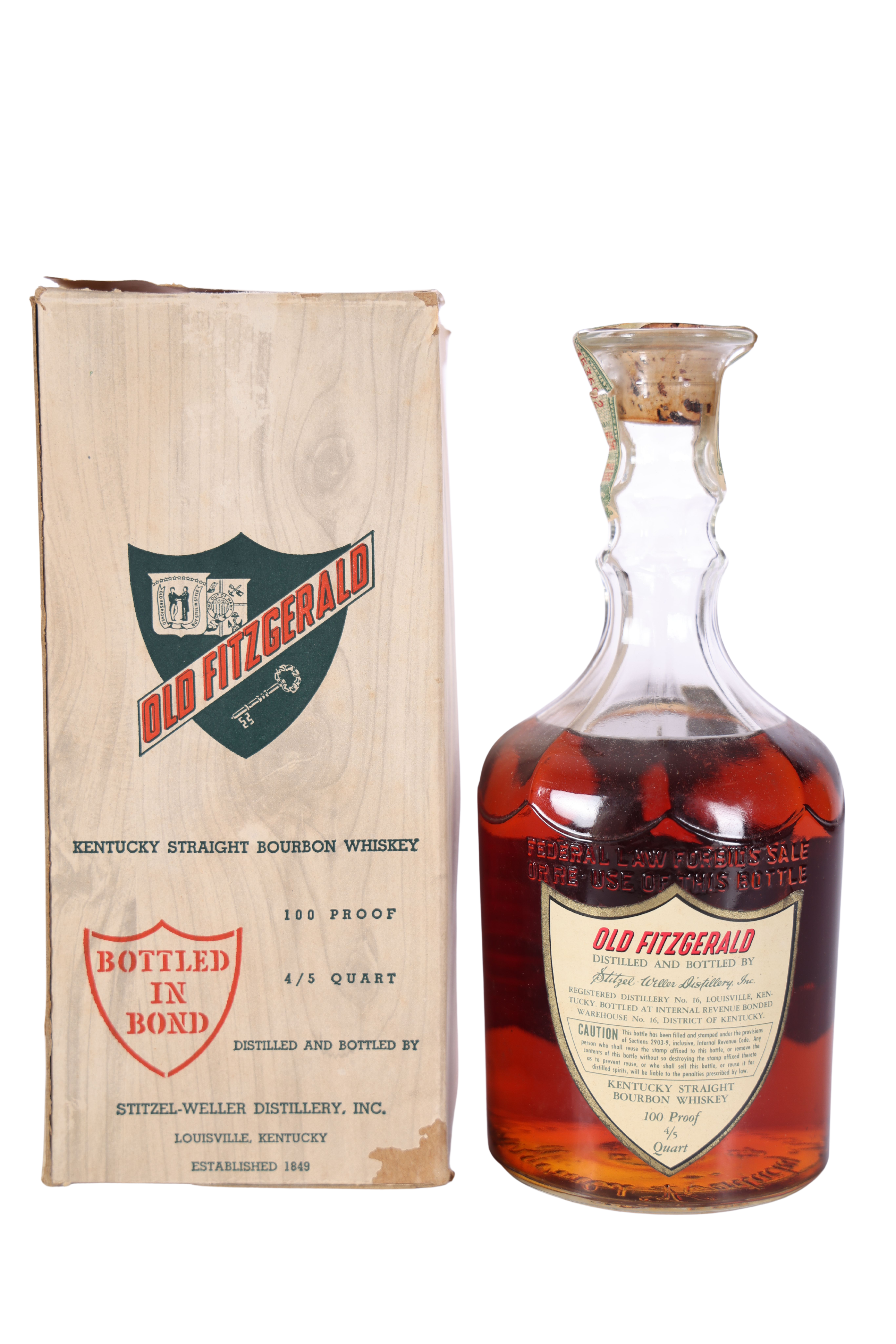 Old Fitzgerald Bottled in Bond 1947-1951 'Diamond Decanter' 4/5